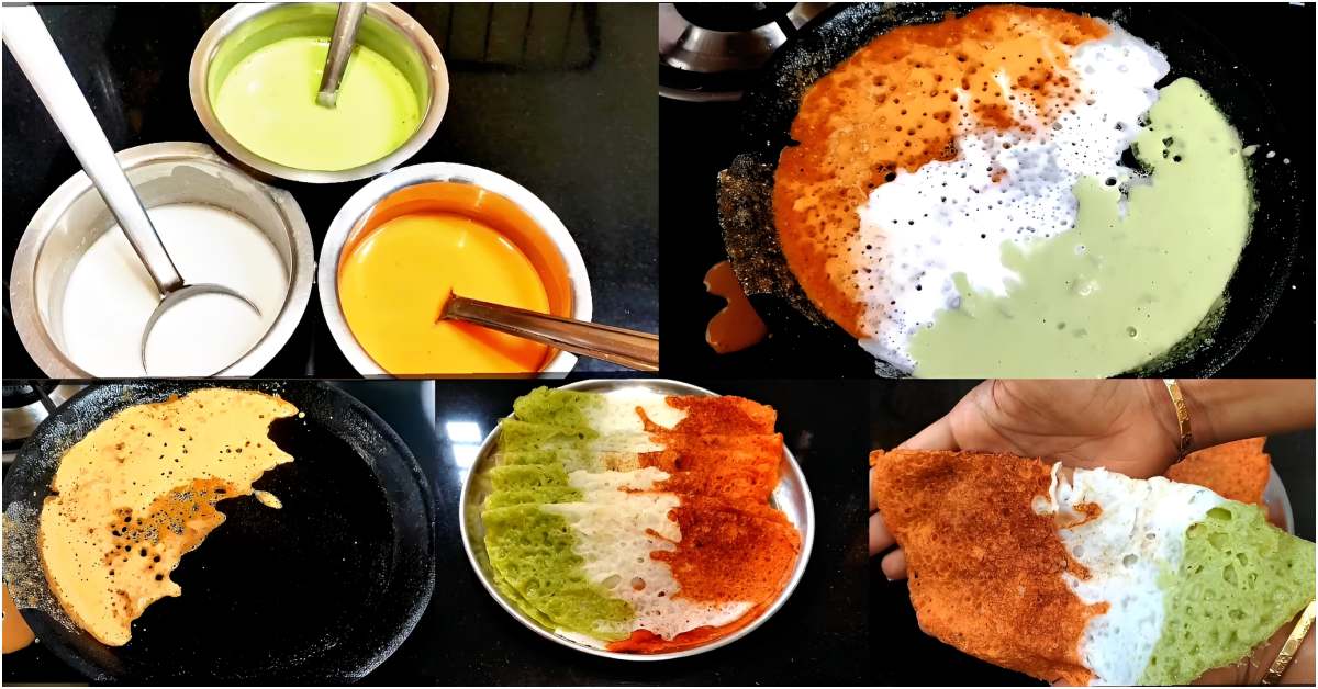 Try new type of Tri color dosa recipe for Independence Day, absolutely everyone likes it.