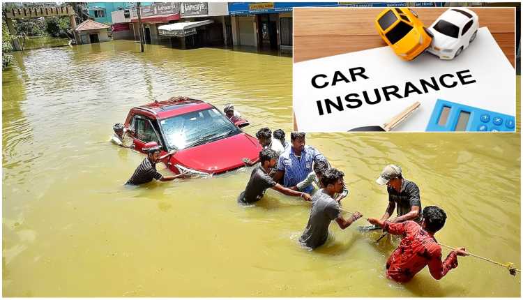 How to claim car insurance if the car is flooded with rainwater.